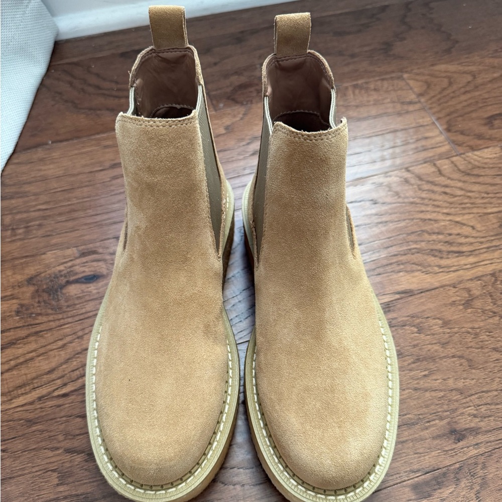 Aerosoles suede gum sole booties